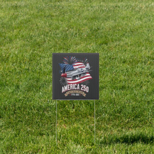 America 250th Anniversary Plane Sign