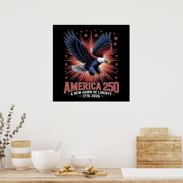 America 250th Anniversary Poster (Kitchen)