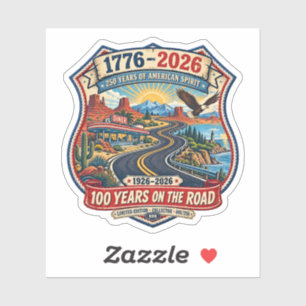 America 250th Anniversary Route 66 Centennial Stic Sticker