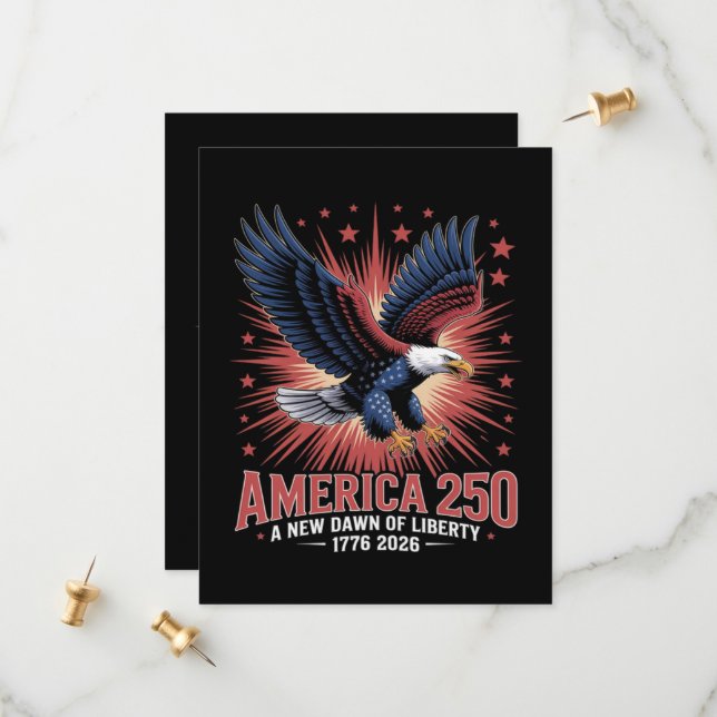 America 250th Anniversary  Save The Date (Front/Back In Situ)