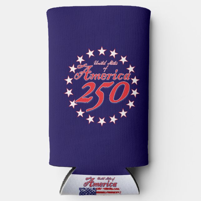 America 250th Anniversary Seltzer Can Cooler (Front)