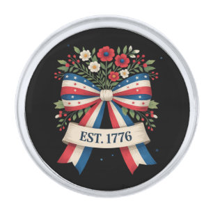 America 250th Anniversary Silver Finish Lapel Pin
