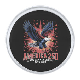 America 250th Anniversary  Silver Finish Lapel Pin