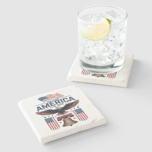 america 250th anniversary stone coaster