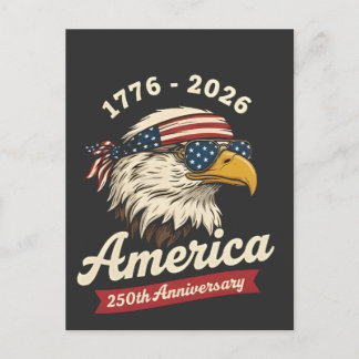 America 250Th anniversary USA Eagle Bird 1776 2026 Postcard