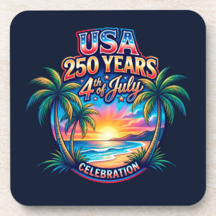 America 250th anniversary USA Palm Beach Beverage Coaster