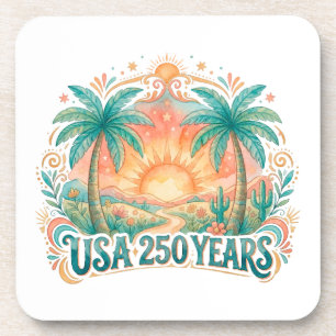 America 250th anniversary USA Palm Beach Beverage Coaster