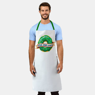 America 250th anniversary USA with sweet donut Apron