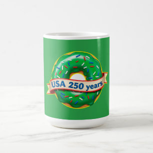 America 250th anniversary USA with sweet donut Coffee Mug
