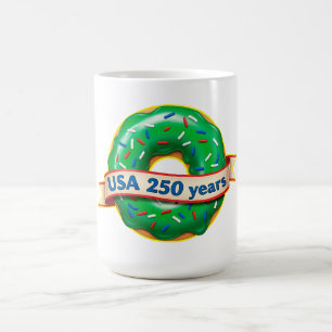 America 250th anniversary USA with sweet donut Coffee Mug