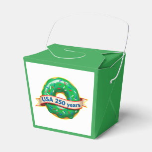 America 250th anniversary USA with sweet donut Favor Boxes