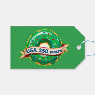America 250th anniversary USA with sweet donut Gift Tags