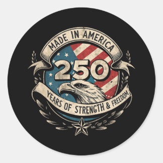 America 250th Birthday Us Flag 250 Years America P Classic Round Sticker