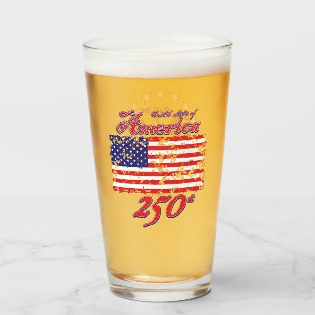 America 250th glass (Front Filled)