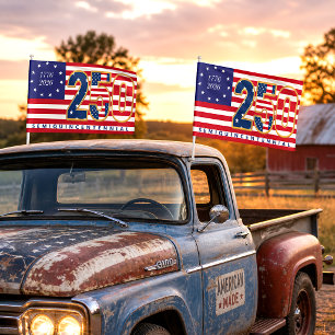 America 250th Semiquincentennial 1776 2026 Us Car Flag