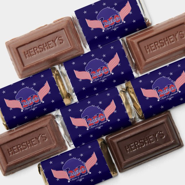 America 250th-Spirit of Freedom-Blue-White Stars Hershey's Miniatures (Assorted)