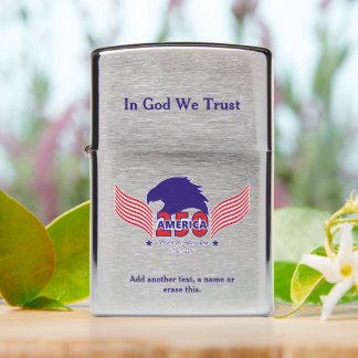 America 250th-Spirit of Freedom-Editable Text Zippo Lighter