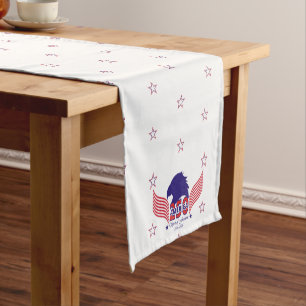 America 250th-Spirit of Freedom-On White Short Table Runner