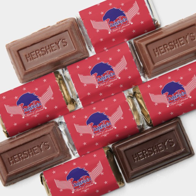 America 250th-Spirit of Freedom-Red-White Stars Hershey's Miniatures (Assorted)