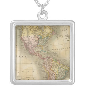 America 4 silver plated necklace