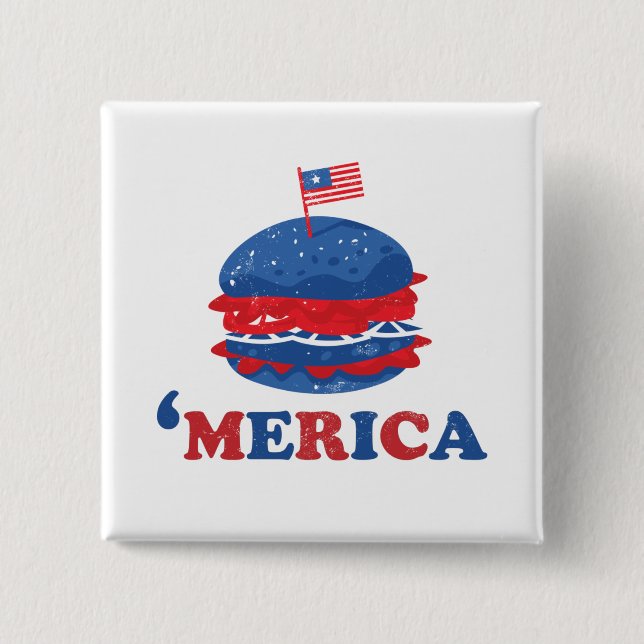 America 4th Of July Button (Front)
