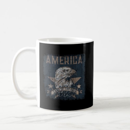 America 4Th Of July Eagle Land Of Free Patriotic A Coffee Mug