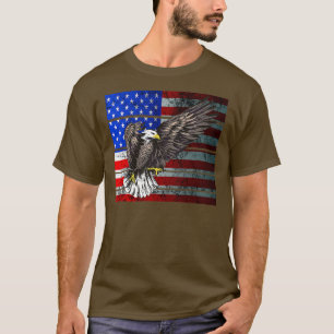 America 4th Of July Eagle Patriotic American Flag T-Shirt