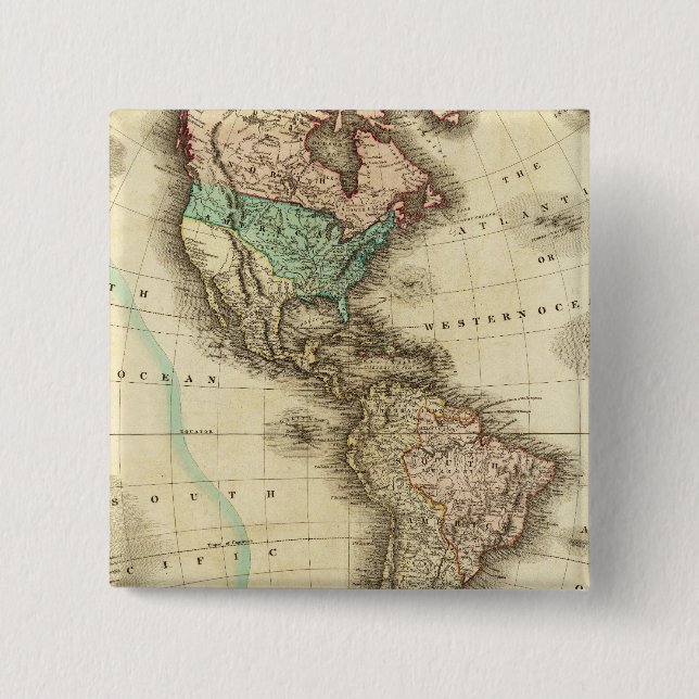 America 5 pinback button (Front)
