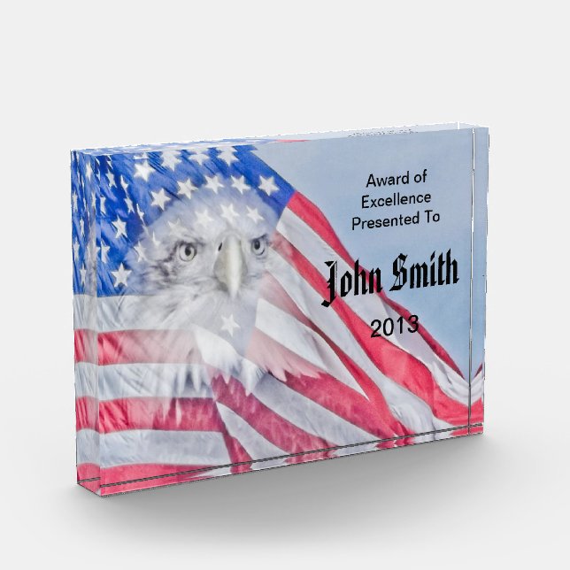 America ~ 5x7 Acrylic Block Award (Left)