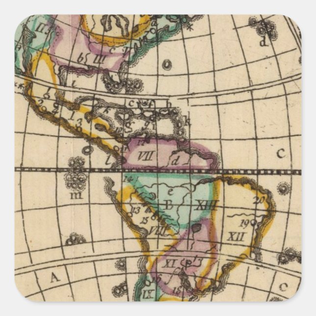 America 6 square sticker (Front)