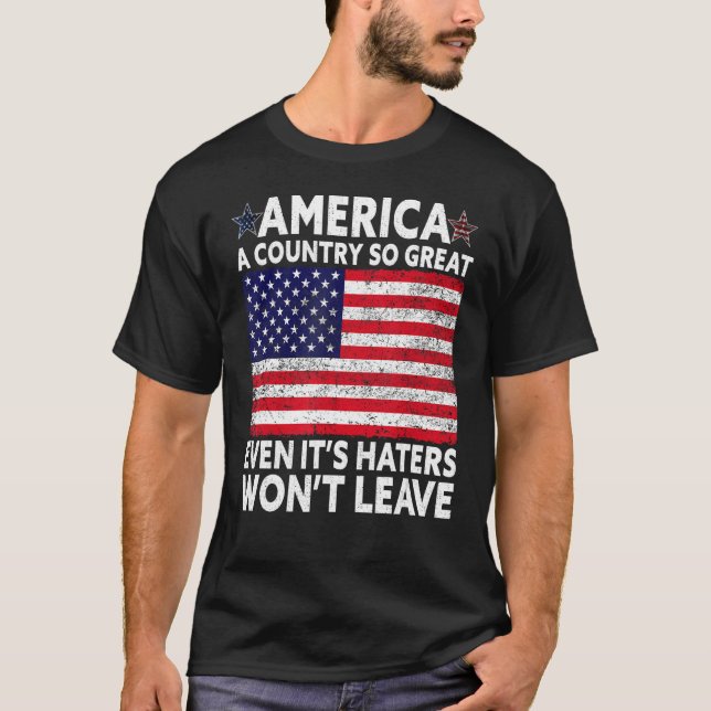 America, a Country So Great Funny US Flag Retro 4t T-Shirt (Front)
