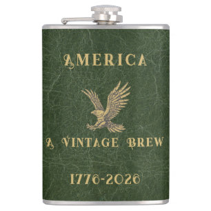 America a Vintage Brew Eagle 1775 - 2026  Flask
