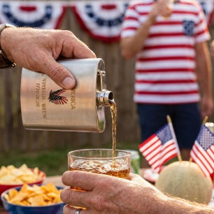 America a Vintage Brew Eagle 1775 - 2026 Flask