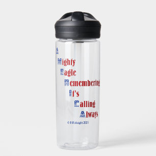 America Acronym Clear Water Bottle
