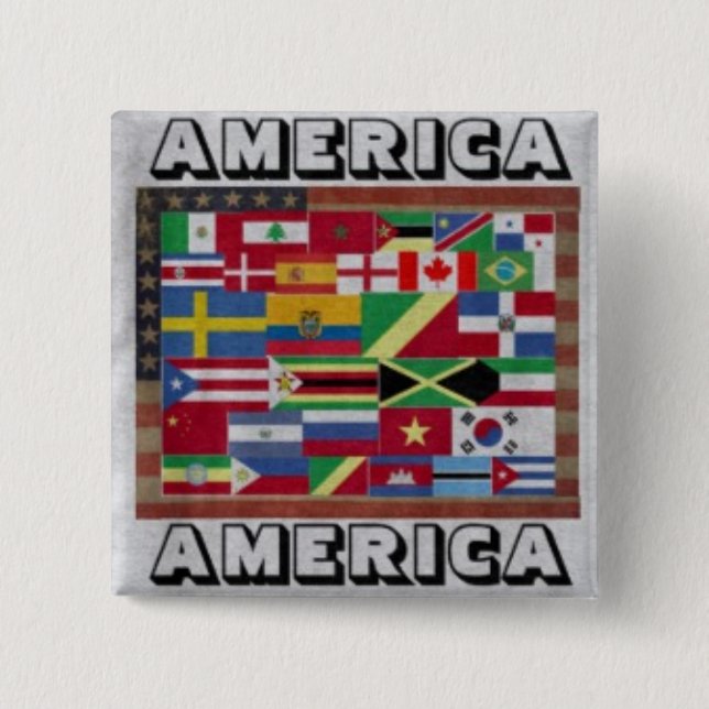AMERICA AMERICA Button (Front)