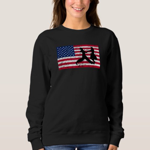 America American Lindy Hop Swing Dancer Sweatshirt