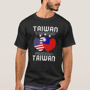 America And Taiwan Taiwanese American Flag Dual Na T-Shirt