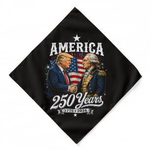 America Anniversary 250th Trump Washington Bandana