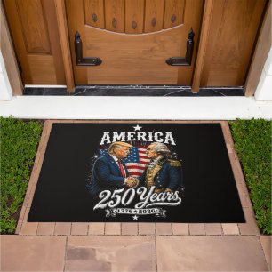 America Anniversary 250th Trump Washington Doormat