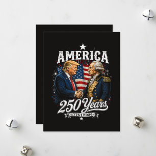 America Anniversary 250th Trump Washington Holiday Card