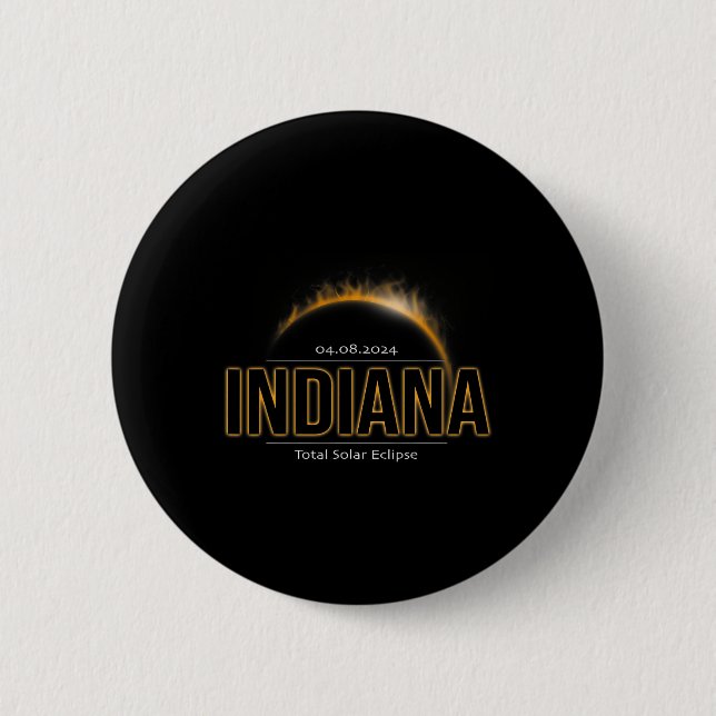 America April 2024 Path Of Totality Solar Eclipse  Button (Front)