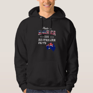 America Australian Parts Australia Map USA Flag Ro Hoodie