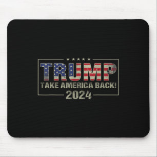 America Back American Flag Trump 2024 Men Women Gi Mouse Pad