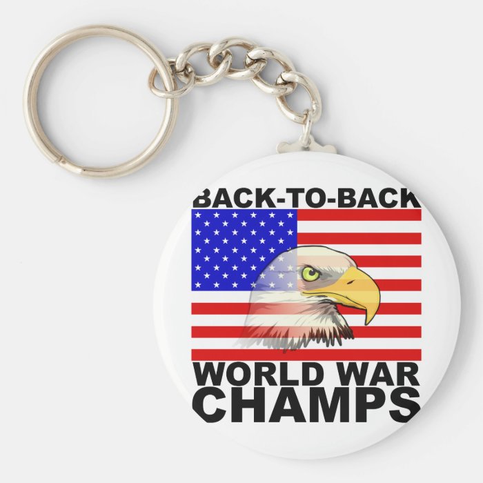 America Back to Back World War Champs Key Chain