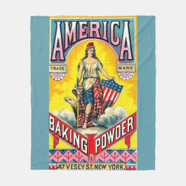 America Baking Powder Fleece Blanket (Front)