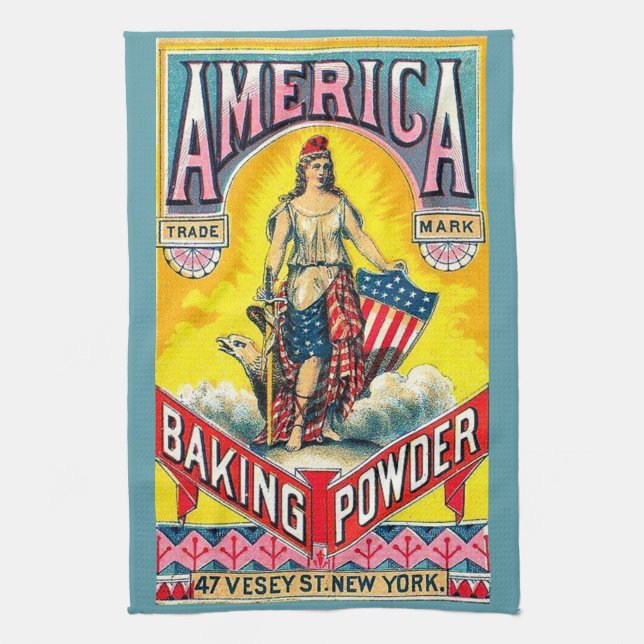 America Baking Powder Kitchen Towel (Vertical)