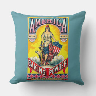 America Baking Powder Throw Pillow