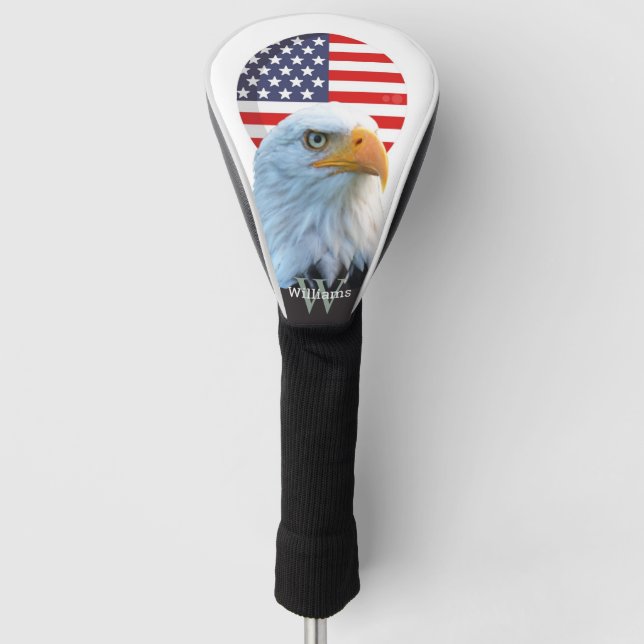 AMERICA BALD EAGLE Monogram  Golf Head Cover (Front)