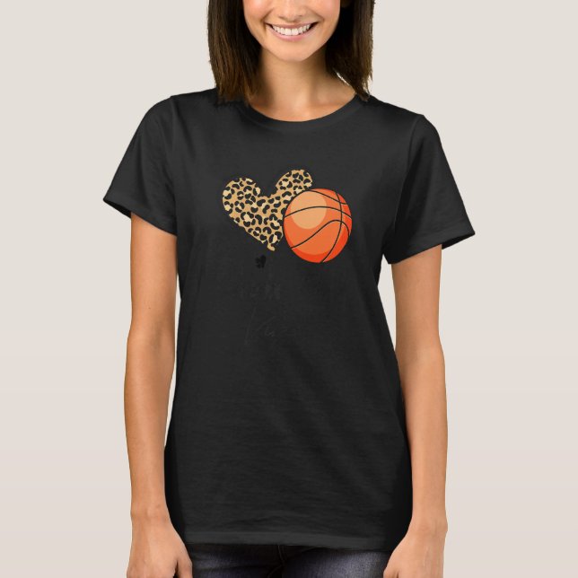 America Basketball Game Day Vibes Basketball Mom L T-Shirt (Front)