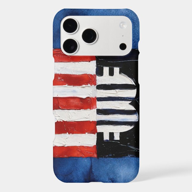 America Bitcoin (Painting No. 2) iPhone Case (Back)